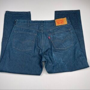 Levi’s Jeans Denim 501 Button Fly White Oak Cone Denim High Waist Straight Blue